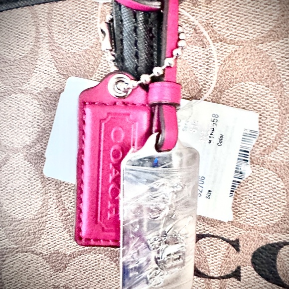 NWT Coach New York Tote Tan Brown Black & Red w/Dust Bag - Picture 13 of 13